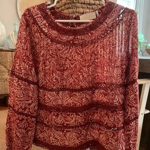 Anthropologie- Love Sam Top - Medium